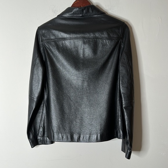 California Beyond Sport 💯 Leather Black Jacket Coat women size Medium - Picture 4 of 6